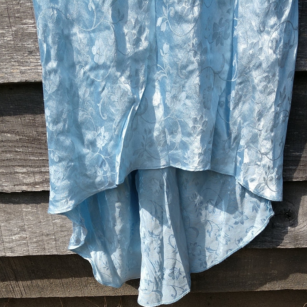 SOLD!! ๐๐Dress Size 5/6 Spaghetti Strap Floral Print Asymmetrical Maxi - Picture 4 of 11